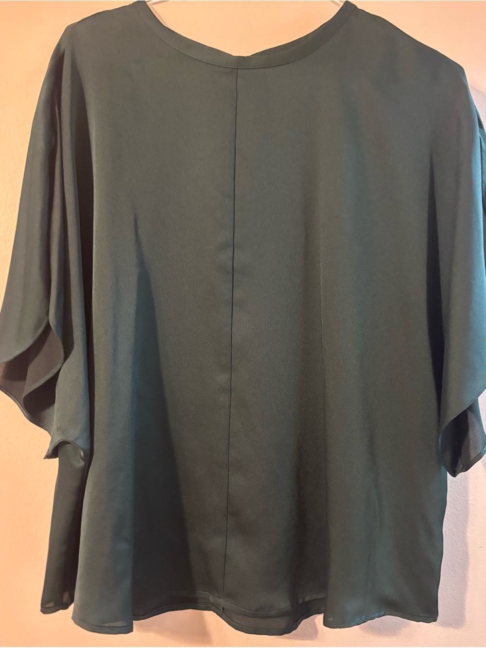 Worthington Dark Green Flowing Short-Sleeve Tunic
